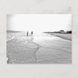 Postal Foto de pesca en blanco y negro