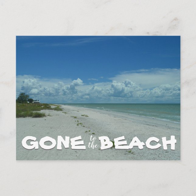 Postal Foto de playa tropical en pie de playa (Anverso)