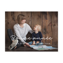 Foto de postale de cartón personalizada Bonne anné