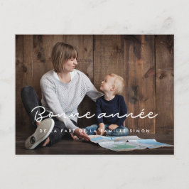 Postal Foto de postale de cartón personalizada Bonne anné