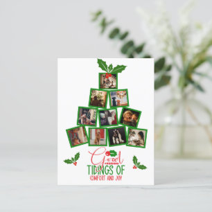 Postal Foto de presupuesto Navidades verdes personalizado