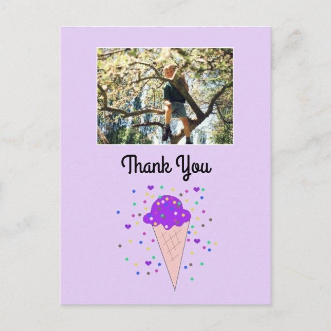 Postal Foto De Purple Ice Cream (Anverso)