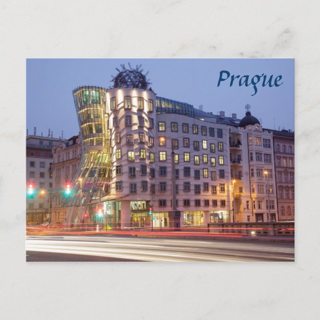 Postal Foto de recuerdo de Dancing House Prague (Anverso)