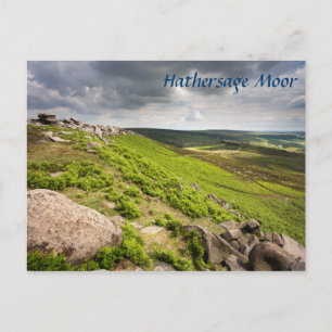 Postal Foto de recuerdo de Hathersage Moor Derbyshire