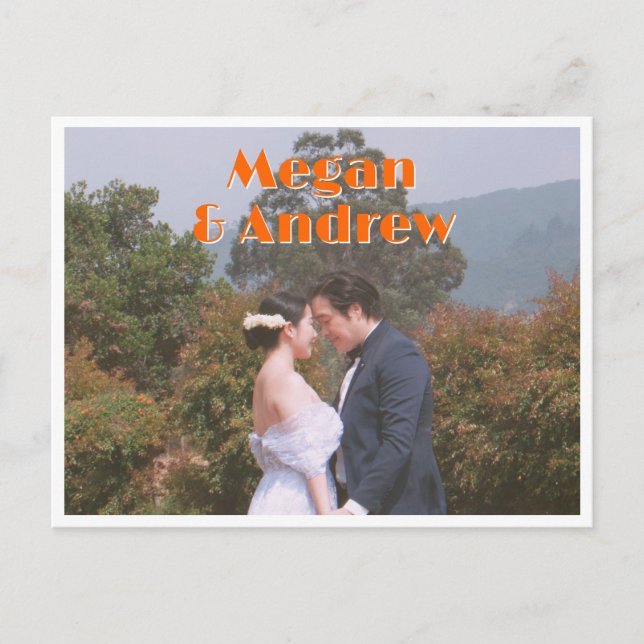 Postal Foto de Reto boda (Anverso)