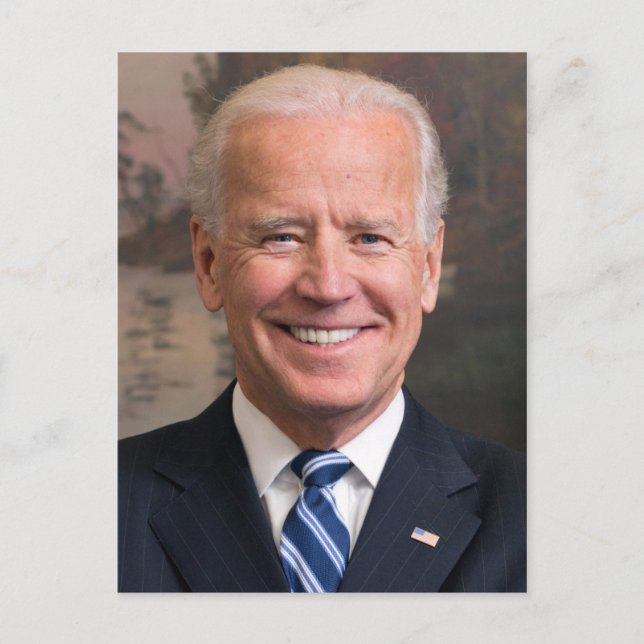 Postal Foto de retrato de Joe Biden (Anverso)