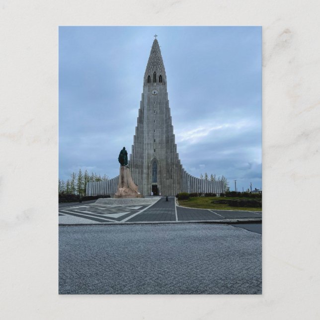 Postal Foto de Reykjavik Islandia Hallgrimfalkja (Anverso)