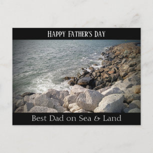 Postal Foto de Rocky Ocean Shore Best Dad
