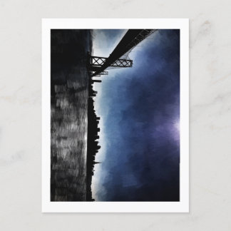 Postal Foto de San Francisco Skyline con pinturas