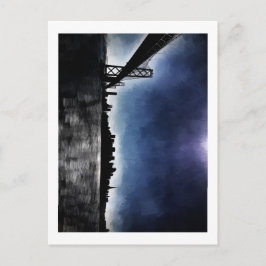 Postal Foto de San Francisco Skyline con pinturas