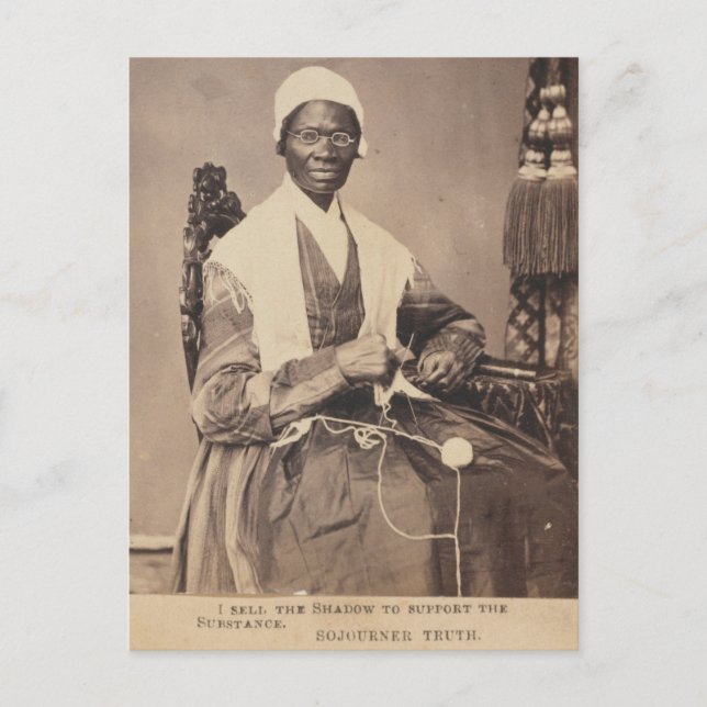 Postal Foto De Sojourner Truth Con Leyenda (Anverso)