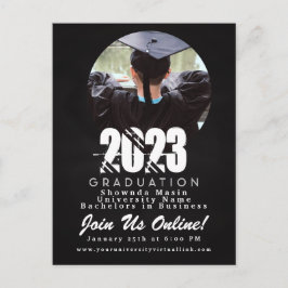 Postal Foto de tablón de tiza de graduación de 2023
