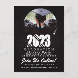 Postal Foto de tablón de tiza de graduación de 2023