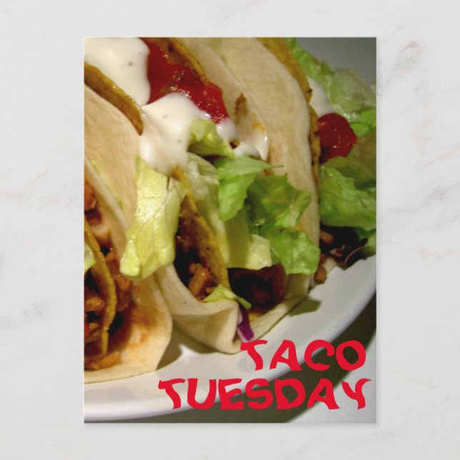 Postal Foto de tacos de Taco Martes (Anverso)