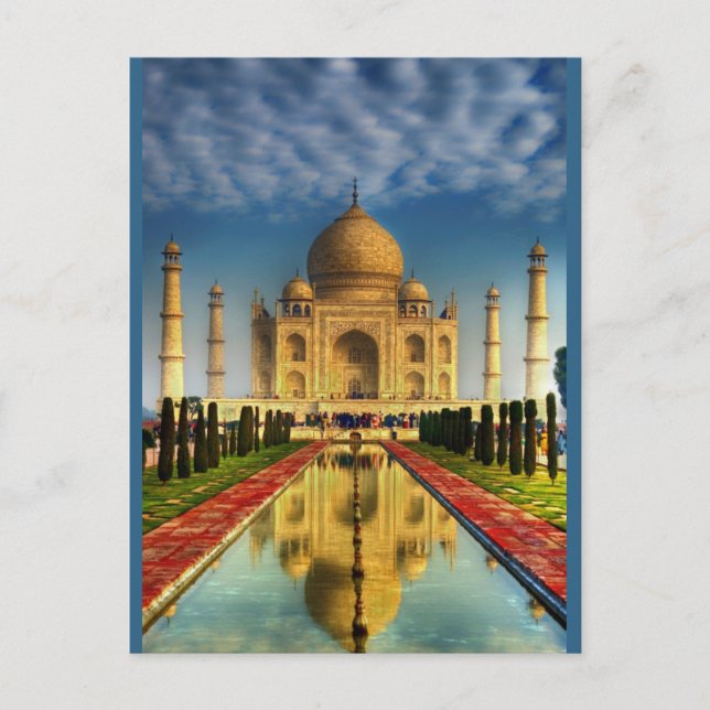 Postal Foto de Taj Mahal (Anverso)