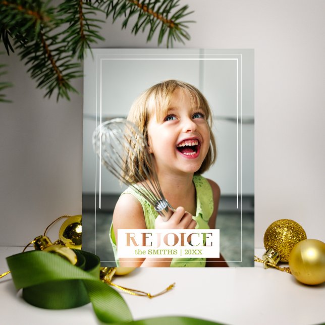 Postal Foto de texto moderno de regocijo minimalista (Subido por el creador)