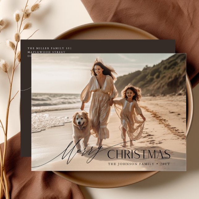 Postal Foto de vacaciones de Navidades familiares moderno (Subido por el creador)
