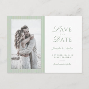 Postal Foto de Verde Salvia Save the Date