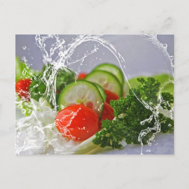 Postal Foto de verduras (Anverso)