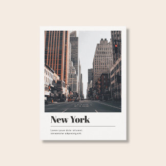Postal Foto de viaje Ciudad País Nombre Elegante Blanco