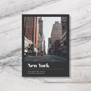 Postal Foto de viaje Ciudad País Nombre Elegante Negro