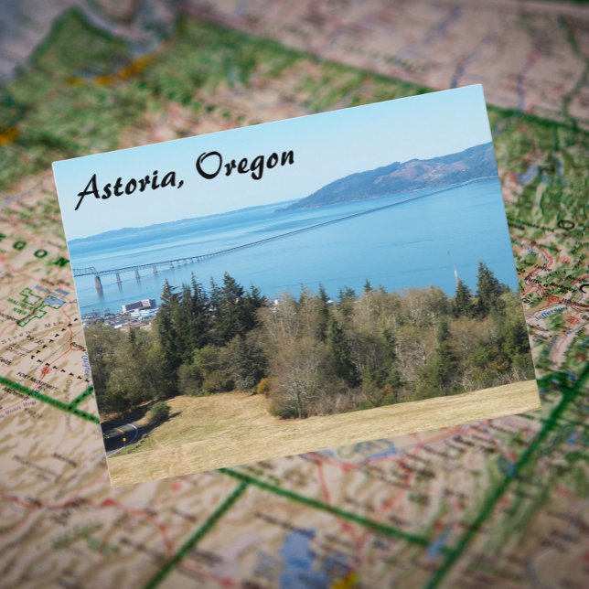 Postal Foto de viaje de Astoria, Oregon (In Situ Map)