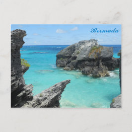 Postal Foto de viaje de Bermudas Blue Ocean Rocky Beach