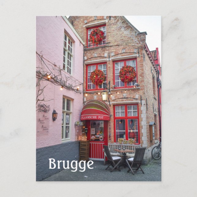 Postal Foto de viaje de Brujas Bélgica (Anverso)