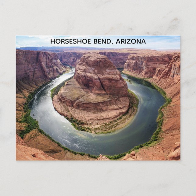 Postal Foto de viaje de Horseshoe Bend Arizona (Anverso)