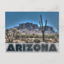 Postal Foto de viaje de las montañas de la Superstición d