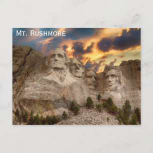 Postal Foto de viaje de Mount Rushmore Dakota del Sur