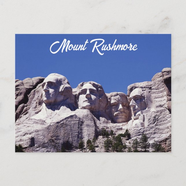 Postal Foto de viaje de Mount Rushmore Dakota del Sur (Anverso)