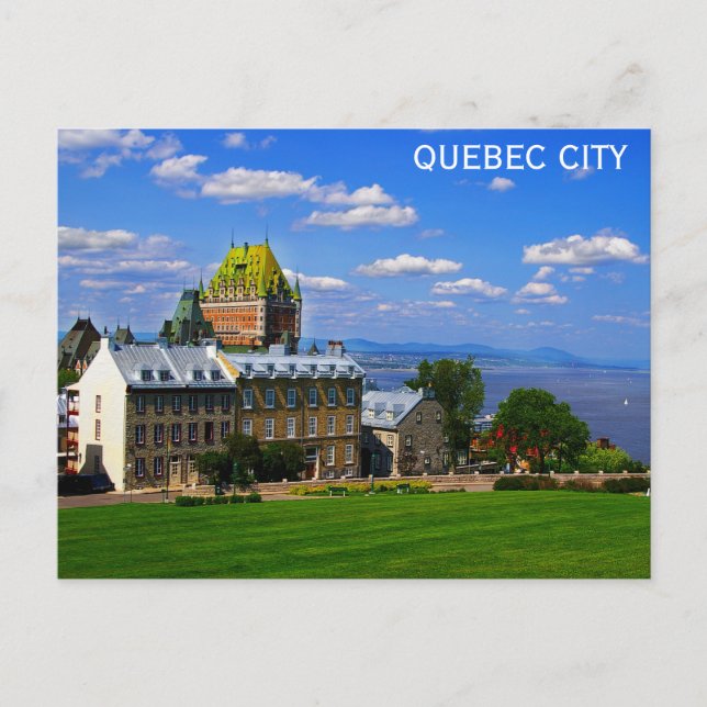 Postal Foto de viaje de Quebec City Canada (Anverso)