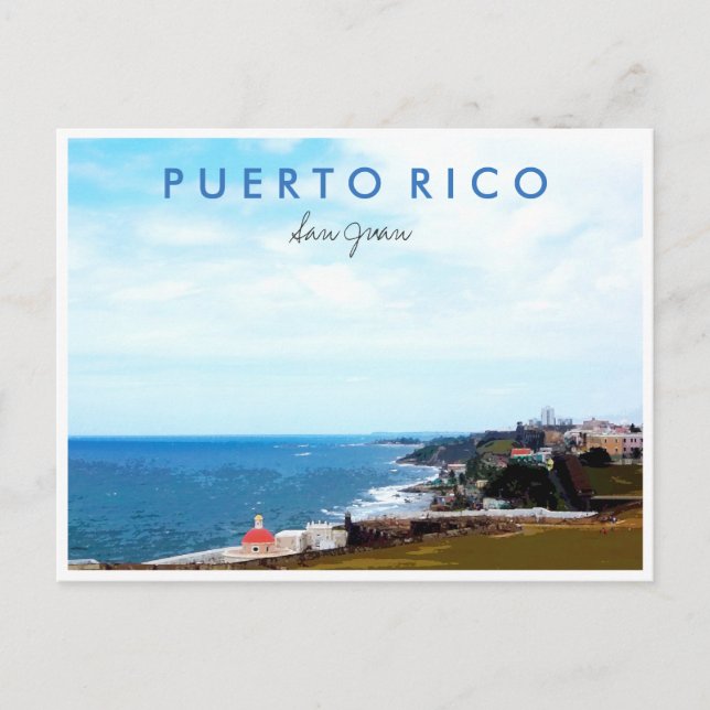 Postal Foto de viaje de San Juan Puerto Rico (Anverso)