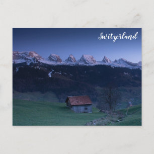 Postal Foto de viaje de Suiza para los Alpes