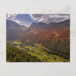 Postal Foto de viaje de Suiza para los Alpes