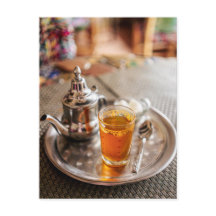 Foto de viaje de té de menta marroquí tradicional