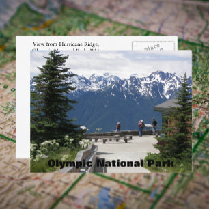 Postal Foto de viaje del Huracán Ridge del Parque Naciona