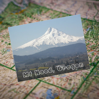 Postal Foto de viaje del paisaje de Mount Hood Valley