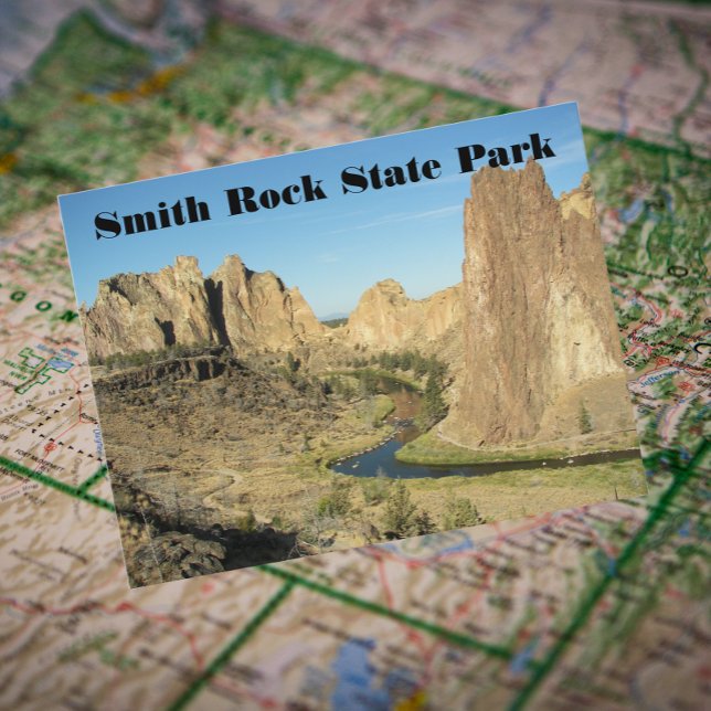 Postal Foto de viaje del Parque Estatal Smith Rock (In Situ Map)