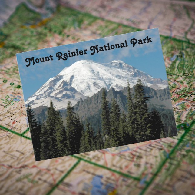 Postal Foto de viaje del Parque Nacional Mount Rainier (In Situ Map)