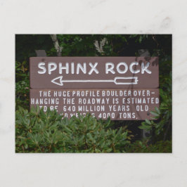 Postal Foto de viaje del Rótulo Rock Sphinx Mountain