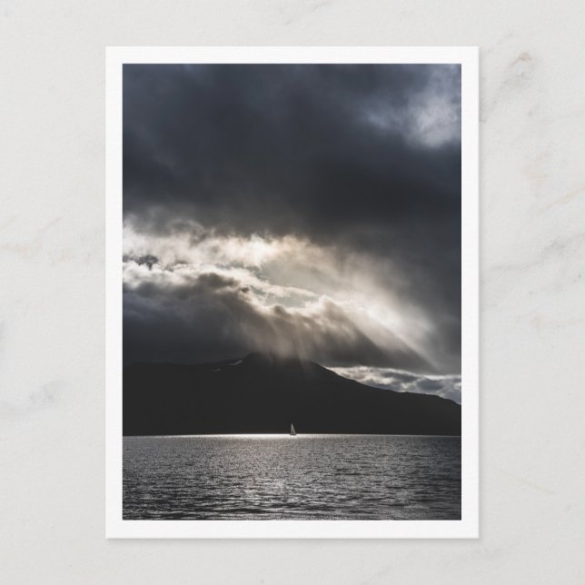 Postal Foto de viaje en barco de vela (Anverso)