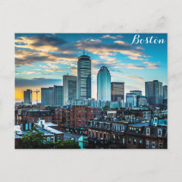 Postal Foto de viaje en Skyline de Boston Massachusetts