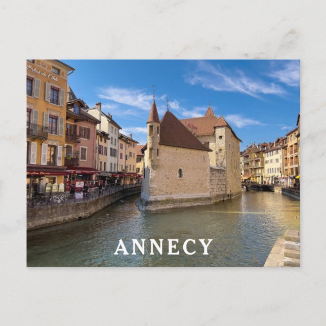 Postal Foto de viaje francés de Annecy France (Anverso)