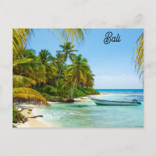 Postal Foto de viaje por la playa tropical de Bali Indone