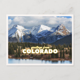Postal Foto de viaje vintage de las montañas de Colorado