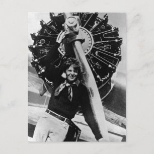 Postal Foto de Vintage Amelia Earhart