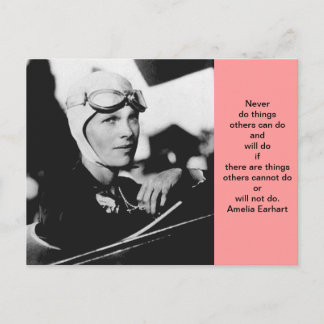 Postal Foto de Vintage Amelia Earhart