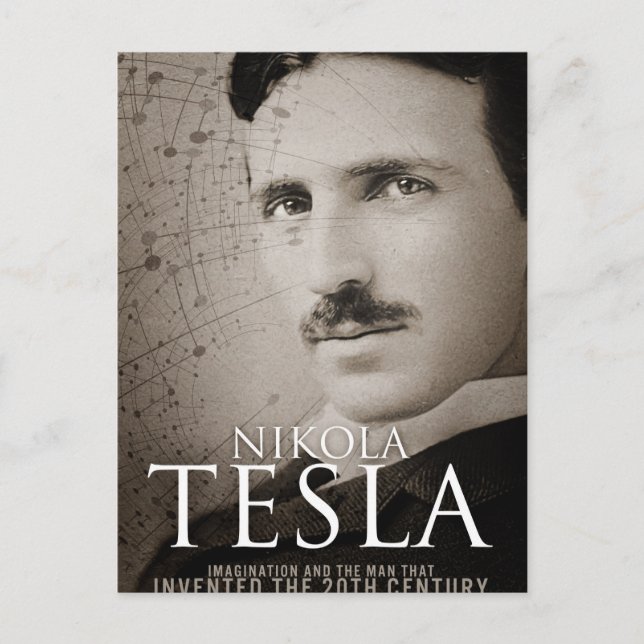Postal Foto de Vintage Nikola Tesla (Anverso)